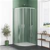 Parama Box doccia semicircolare 75x75cm profili cromati slim vetro 6mm opaco h190 | Portofino