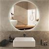 Parama Specchio led tondo Ø 90 cm 3 mm retroilluminato luce fredda con sensore touch-screen | Alcor