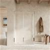 Parama Box doccia slim 90x120cm con porta scorrevole e parete fissa profili cromati e vetro 6mm opaco h190| Portofino