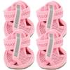 BESPORTBLE 4pezzi Scarpette Estive per Cani Sandali Traspiranti Rete per Animali Domestici Scarpe Antiscivolo per Protezione su Pavimenti Caldi e Spiagge Rosa Taglia