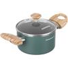 KASANOVA Casseruola con scritta Cooking Therapy e coperchio, 12 cm