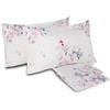 hermet Laura Biagiotti, Set Lenzuola Letto Matrimoniale In Percalle Di Cotone, 100% Percalle di Cotone Stampato, Lenzuolo da Sopra, Lenzuolo Con Angoli, Coppia Federe, Okab Rosa