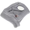 AMONIDA Cappello per Cani Lavorato a Maglia, Cappello a Cuffia Lavorato a Maglia per Cani in Cotone Lavorato a Maglia, per Cucciolo di Costume da Berretto per Cani(Gray)
