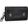 STILORD Atticus Portachiavi con Moschettone in Pelle Vintage Astuccio Portachiavi Piccolo Portafoglio Pochette per Chiavi con Scatola Regalo Colore:nero