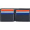 DUDU Portafoglio Piccolo da Uomo RFID in Pelle Multicolore Porta Carte Tessere Navy