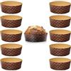 FAH FAMILY AT HOME Stampo per Panettone 1Kg qualità Premium (10 pz) - Pirottini Panettone Professionale di Carta Ondulata di Pura Cellulosa in Microonda, Resistente al Calore 220 gradi C
