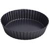 webake Stampo Crostata con Padelle Antiaderenti Teglia per Crostata in Crosta con Base Sciolta Base di Sollevamento in Acciaio Color Argento, Rivestimento Antiaderente Ø 24 cm