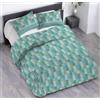 Riad Arredo Set Copripiumino Morbido 100% Puro Cotone Italiano - Parure Sacco Piumino con Federe Made in Italy (Tartan Verde, Matrimoniale 250x240 + 2 federe 52x82)
