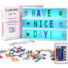 Frasheng Light Box Rosa con 192 Lettere ed Emoji,LED A4 Scatola Luminosa,Lavagna Luminosa con Lettere Luminose,Scritte Luminose Decorazioni,per Natale,Decorazioni Casa,Matrimonio,Compleanno,Negozio