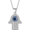 Supcare Evil Eye Collana Donna Nazar Boncuğu, Mano di Fatima Collana Argento 925 Donna, Collana Tennis Donna con Occhio Turco, Collana Portafortuna Amuleto con Occhio di Allah per Mamma Ragazza