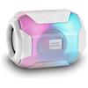 Mars Gaming MSBAXW, Altoparlante Bluetooth RGB, Compatto, 10W, USB/MicroSD/Radio, Bianco