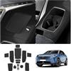 LUWU Compatibile con Peugeot e-3008 GT Allure 2024 2025 Tappetini Antiscivolo in Gomma per Console Centrale Tappetino Antiscivolo Accessorio E-3008 (Nero)