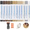 AN-WATTY 12 Colori Stucco per Legno, Stucco per Legno Riempitivo, Stucco Legno, Stucco per Marmo, Kit Riparazione Piastrelle, Set di Cera per Legno per Laminato, Legno, PVC, Piastrelle