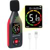 GAIN EXPRESS Misuratore di Decibel Misuratore di Livello Sonoro Rilevatore di Lettura da 30dB a 130dB MAX Data Hold, Misuratore di dB SPL con Allarme, Registrazione Dati e Funzione Ricaricabile