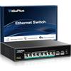 GigaPlus Switch PoE non gestito a 10 porte 2.5Gb con 8 porte PoE Base-T 2.5G, 2 uplink SFP+ 10G, 802.3af/at (PoE+), capacità di commutazione 80Gbps, switch PoE GigaPlus 2.5Gb per NAS/PC 2.5Gb, router WiFi6