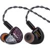 Linsoul ZiiGaat Odyssey In-Ear Monitor, 1DD+3BA Cuffie IEM ibride, cuffie da gioco cablate, monitor in-ear con isolamento acustico professionale e cavo IEM staccabile per audiofili