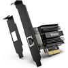 VIMIN Scheda di Rete PCI-E 10G con 10Gbps 1 RJ45 Ports, Controller AQC113, Scheda Adattatore Ethernet 10Gb VIMIN Compatibile con PCI Express X8, X16, Supporta Windows10/11/Windows Server/Linux