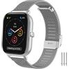 MIJOBS Cinturino Compatibile con Amazfit GTS 4 / GTS 4mini /GTS/GTS2/GTS2 Mini/GTS 2e/GTS3/Amazfit Bip 3/Bip 3Pro/Bip U/Bip S Lite/GTR Mini/Amazfit Active Cinturino in Acciaio Inossidabile in Metallo
