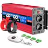 ETREPOW Inverter 2000W 12V 220V sinusoide pura con telecomando per camping