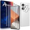 Anoowkoa [2 Pezzi Vetro Temperato per Xiaomi Redmi Note 13 Pro+ 5G/Redmi Note 13 Pro Plus 5G +[2 Pezzi] Fotocamera Pellicola Protettiva,Protezione Schermo Anti Graffio Ultra Resistente