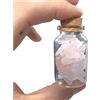 TENET - Ampolla di vetro Cristalli Pietre Preziose, Bottiglia Pietre Burattate Quarzo Naturale (QUARZO ROSA)