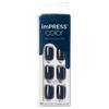 Kiss Impress Color Unghie Finte Colore Nero Con Adesivo Brevettato 30 Pezzi