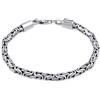 Kuzzoi Buddha 0206141819 - Bracciale da uomo in vero argento Sterling 925 massiccio, con moschettone, 4 mm di larghezza, peso: 20 grammi