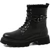 QUEEN HELENA Anfibi Stivaletti con Lacci Donna X29-54 (Nero, Sistema Taglie Calzature EU, Adulto, Donna, Numero, Media, 36)