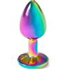 SecretPlay,Sex Toys Plug Anale Colore Arcobaleno Secret Play - Metallo 7 Cm