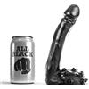 All Black Dildo Realistico Con Testicoli Nero Lungo All Black 19 Cm