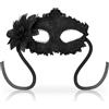 Masks,OhMama Maschera Veneziana Nera Con Fiore