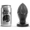 All Black Grande Plug Anale Con Solchi All Black 12 Cm