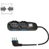 ECOVA MULTIPRESA BIPASSO 6 POSTI SPINA 16A NERA -ECO30334N