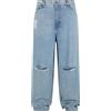 Urban Classics Heavy Ounce Knee Cut Baggy Fit Jeans, Pantaloni Uomo, New Light Blue Washed,