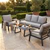 MIlani Home PERCY - salotto da giardino in alluminio 5 posti