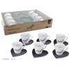 General Trade Set 6 Tazzina Da Caffè Con Piattino Ardesia Forma Cuore