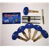 SECUREMME CILINDRO EUROPEO NICHELATO EVO K1 SECUREMME, SISTEMA ANTI-BUMP DUPLICAZIONE LIBERA MISURA 30-50