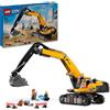 lego City - Escavatore da Cantiere Giallo Veicolo Giocattolo da Cantiere con Funzioni Reali e 3 Minifigure (Operaio Operatore e Architetto per Bambini da 8+ Anni - 60420