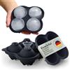 Blumtal stampo ghiaccio silicone rotondo 2x4 XXL - ghiaccio per cocktail rotondo Ø 5cm - stampi ghiaccio silicone - stampi per ghiaccio rotondo senza BPA - stampo per ghiaccio rotondo in nero blu