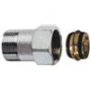 FAR Prolunga Diritta Cromata con Attacco 4 cm Doppio O-Ring Filettato Far24X19 Femmina Filetto Far 24X19 Maschio ,