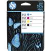Hp Multipack Nero / Ciano / Magenta / Giallo 6Zc74Ae 912 1245 Pagine Originale