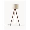 Westwing Collection Lampada treppiede da terra scandi in legno massiccio Jake - Marrone