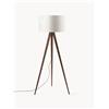 Westwing Collection Lampada treppiede da terra scandi in legno massiccio Jake - Marrone