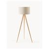 Westwing Collection Lampada treppiede da terra scandi in legno massiccio Jake - Marrone chiaro