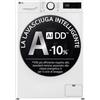 LG D4R5010TSWS Lavasciuga 10/6kg AI DD, Serie R5 Classe D, 1400 giri, TurboWash 360, Vapore, Eco Hybrid, Bianca