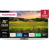 Thomson Smart TV 75 Pollici 4K Ultra HD Display QLED Sistema Google TV Dolby Vision e Atmos Classe F colore Grigio - 75QG5C14