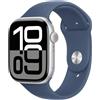 Apple Watch Series 10 GPS 46mm Cassa in Alluminio Color Argento con Denim Sport Band - S/M"