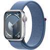 Apple Watch Series 9 GPS Cassa 41mm in Alluminio Argento con Cinturino Sport Loop Blu Inverno"