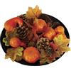 FIESTAS GUIRCA | Set di foglie di zucca e pigne in PVC - Decorazione spaventosa per Halloween e feste a tema - Ideale per puntelli - Arancione