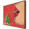 CCRETROILUMINADOS Quadro con cornice in legno illuminato con luce LED Pop Art: Labbra da donna